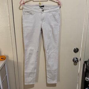 White House Black Market Women's Cream Skinny Jeans